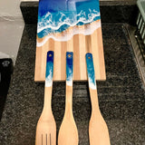 Chopping Board & Utensils done with shallow cast epoxy resin